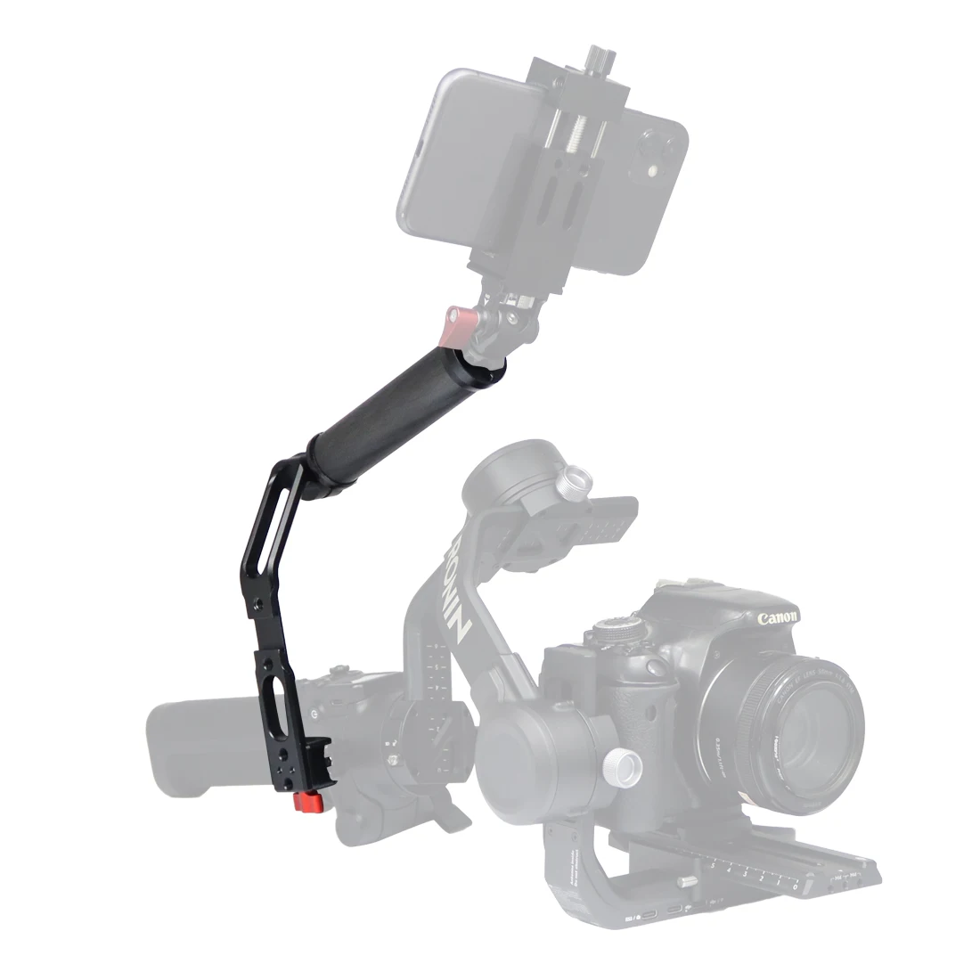 Carbon Fiber L Bracket Handle Grip Foldable Cold Shoe Mount Clamp for Ronin RS3