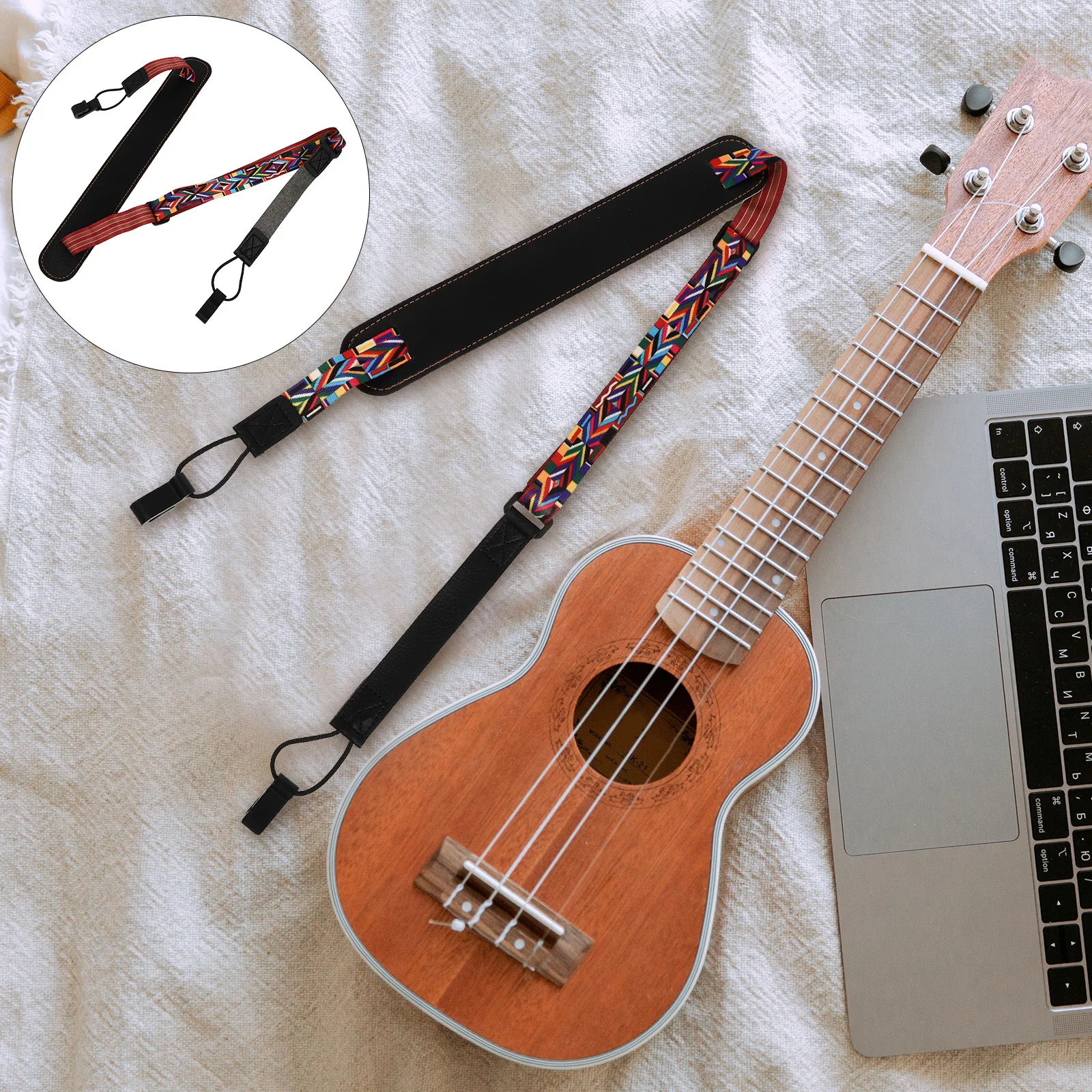 

1 Pc Convenient And Practical Cotton Strap Foldable Strap for Ukulele for Carrying