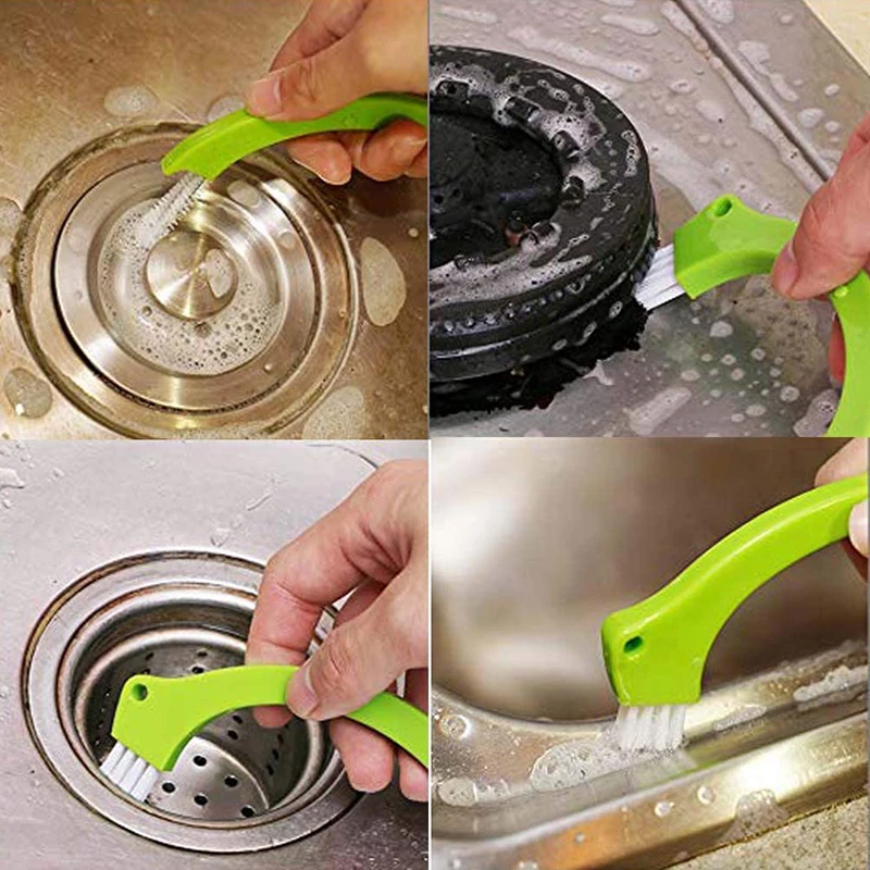 Bathroom Kitchen Floor Wall Cleaning Brush Tile Gap Cleaning Brush Set