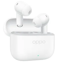 Wireless HiFi Stereo Earbuds with AI Noise Reduction and Dual Microphones (OPPO R4 White)