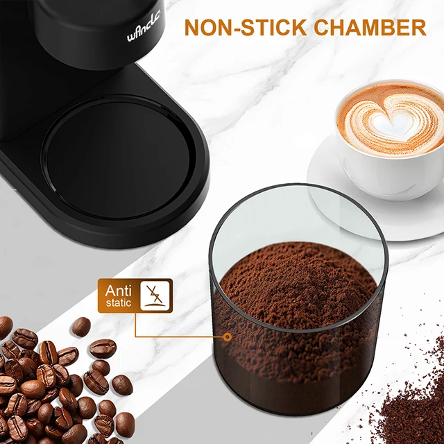 Coffee Bean Grinder Automatic Conical Burr Grinder 25 Precise Grindings with Powder Blower for Espresso French Coffee 2-12 Cups 4