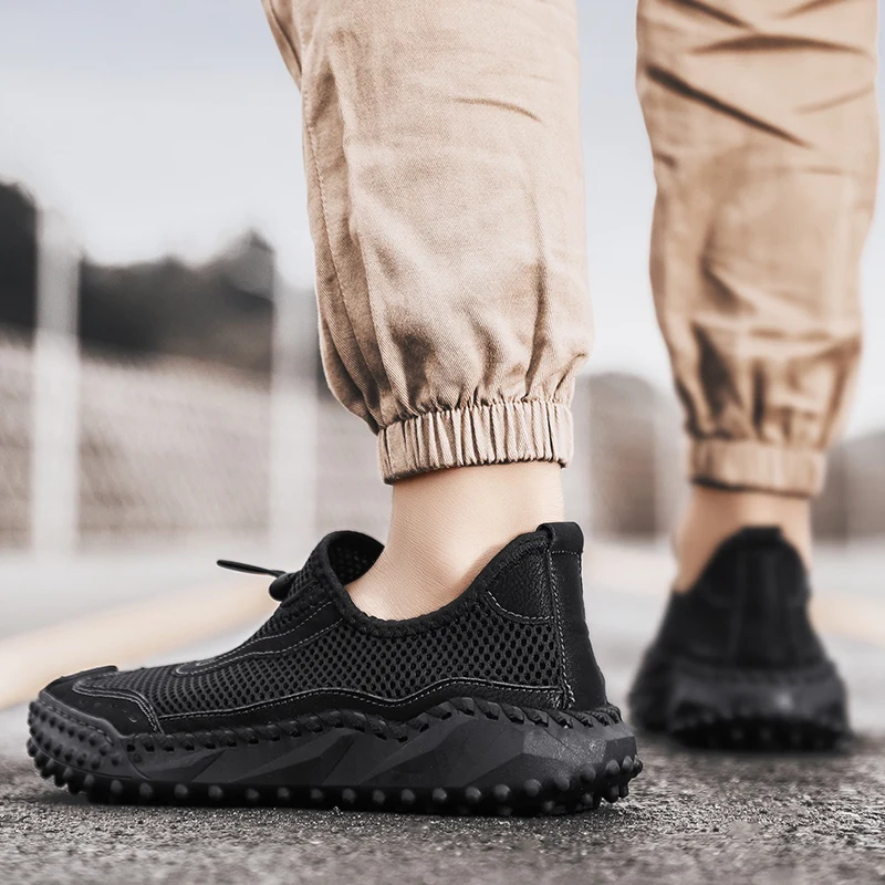 Men's Professional Golf Shoes Mesh Summer Breathable Golf Training Sports Shoes Nail Free Comfortable Men's Golf Training Shoes