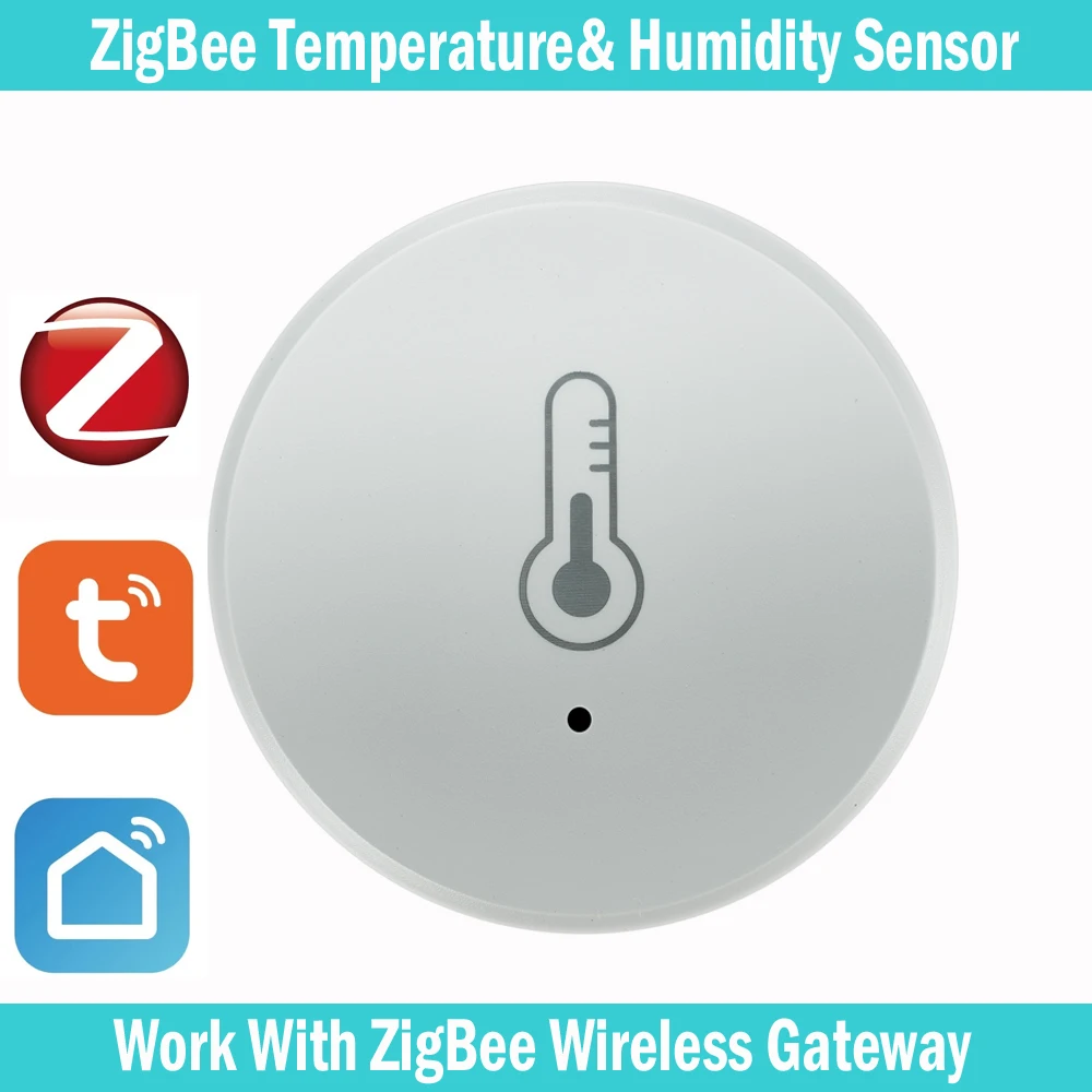 Tuya ZigBee Temperature And Humidity Sensor Work With Alexa Google Home Smart Home Smart Life/Tuya App Control temperature humidity sensor temperature humidity meter