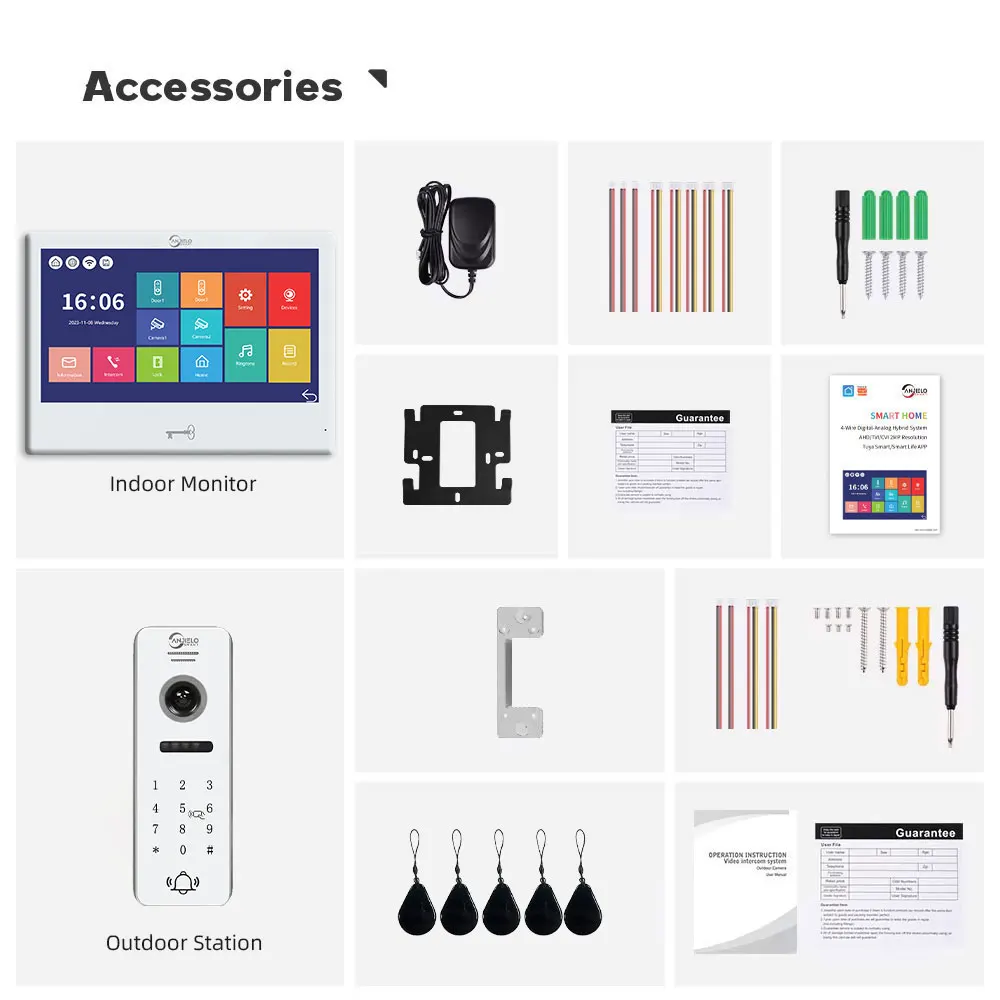 Tuya Smart Video Doorbell Intercom System for Home Apartment Gate and Door Lock