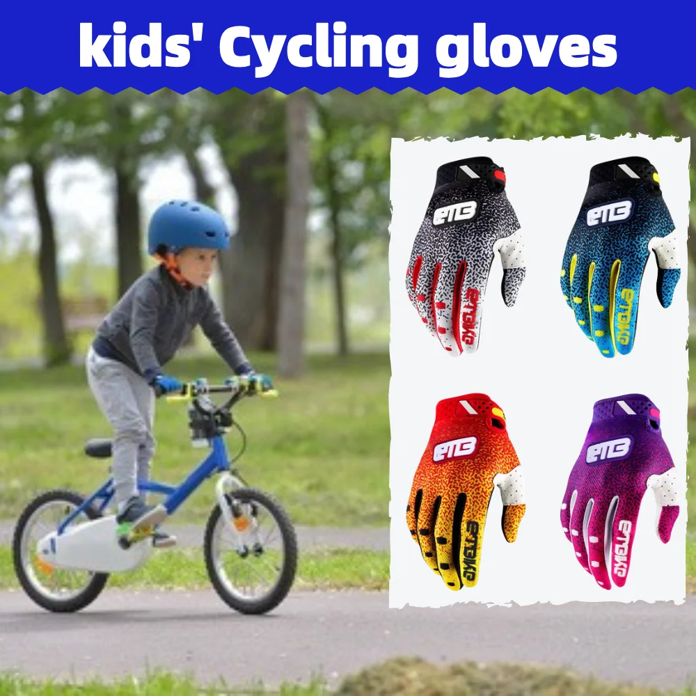 Gants de vélo pour enfants ETBIKE, adaptés aux enfants de 4 à 10 ans, idéaux pour les trottinettes et l'apprentissage des enfants.