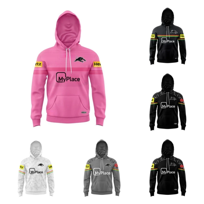 Kids Penrith Panthers Home / Away / Alternate Anzac Indigenous /Mens Rugby Jersey Hoodie (name and number )