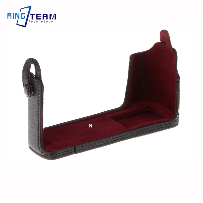 X-T3 가죽 케이스 카메라 하프 바디 백, 후지필름 XT3 X T3 BLC-XT3 카메라 보호 케이스 랩 원단 베이스