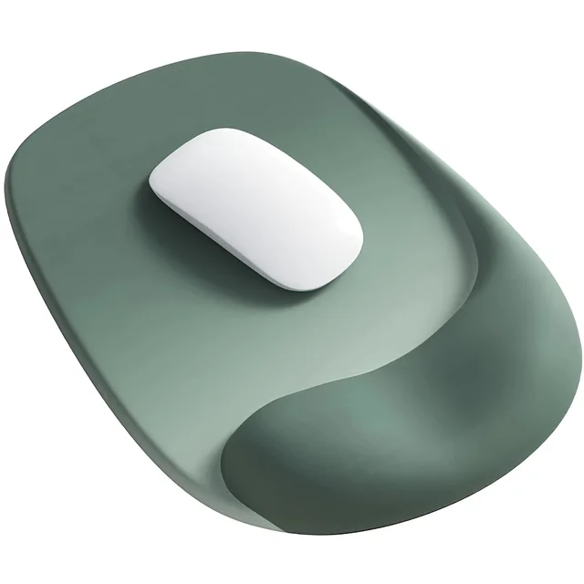 Tapis de souris ergonomique avec support de poignet en gel – Tissu Lycra de qualité supérieure, antidérapant, parfait pour ordinateurs portables et ordinateurs de bureau, idéal pour le bureau 1