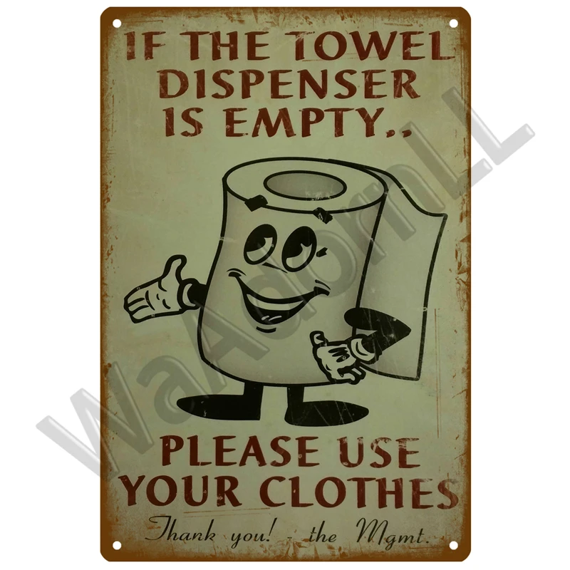 Vintage Metallschild Home Funny Decor Toilette Blechschild WC Toilette Toiletten Wandkunst Badezimmer Toilette Toilette Wanddekoration Pub – Detail 9