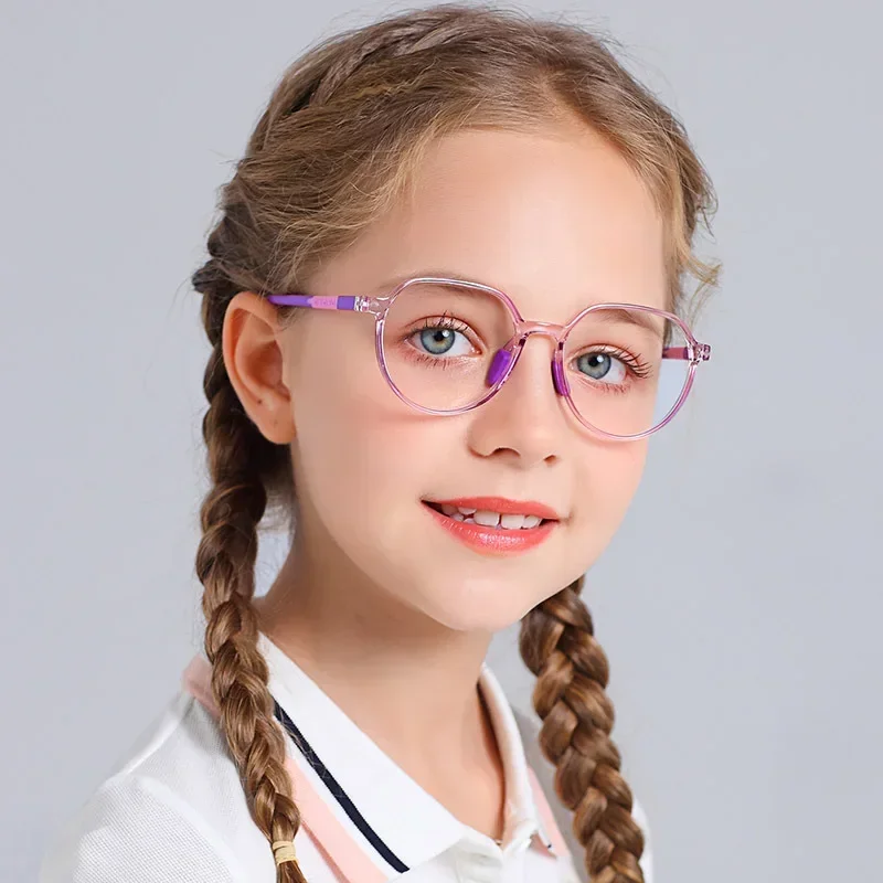 Children Blue Light Blocking Glasses Honey Girls Ultra Light TR Silicone Glasses Frame Kids Computer Gaming Eyewear anti blue light glasses