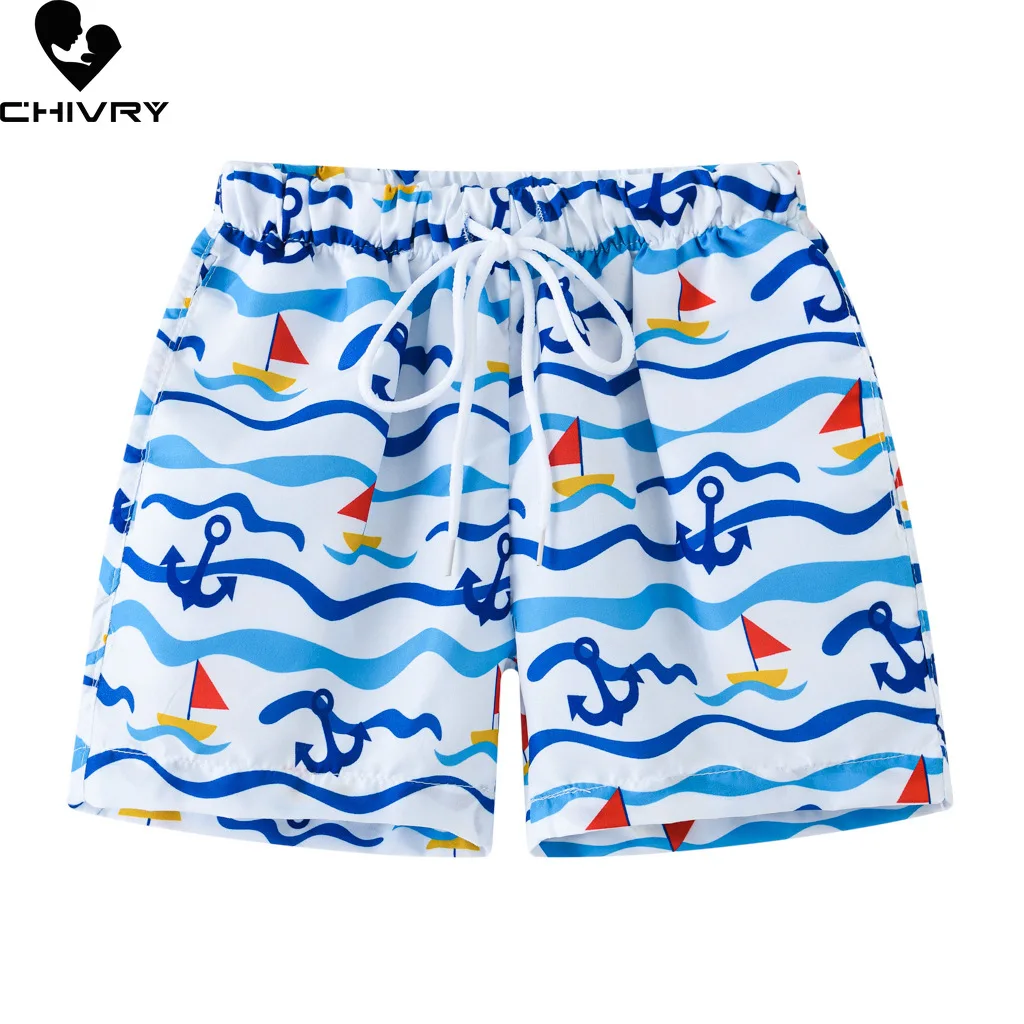 Kids Summer Swim Shorts Baby Boys Girls Swimwear Toddler Kids Fashion Print Swimwear Swimsuit Beach Short Pants Casual Clothes