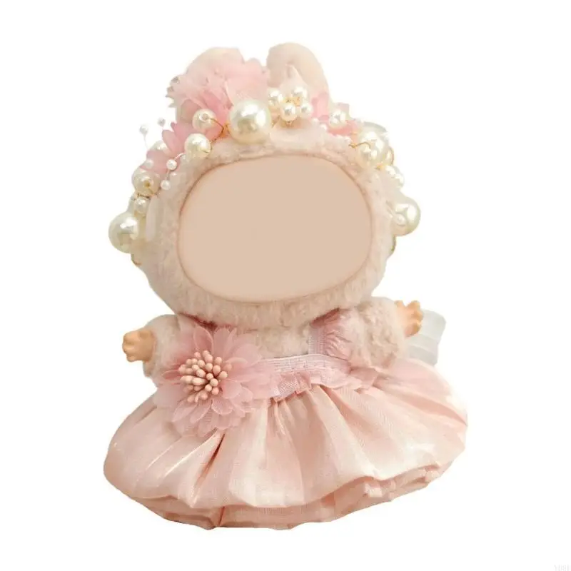 15 sitzend Puppenkleidung Set Rock und Haarband Mode Hochzeitskleid Puppenanzug y08e – Detail 2