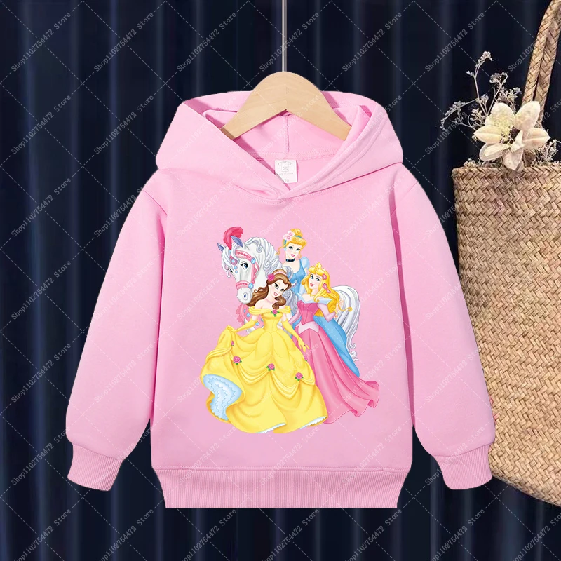 Felpe con cappuccio carine casual per ragazza principessa Disney