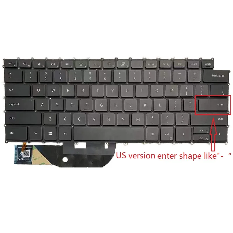 Eua para Dell Xps 9500 9510 9700 9710 Precisão 5550 5560 5750 5760 Computador Portátil Substituir Teclado Wtih Backlit Eglish - Imagem 2