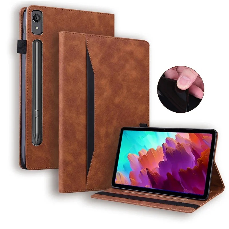 Capa de Couro pu Folio Business Soft Tpu Back Case para Lenovo Xiaoxin Pad Pro 12.7 Tab P12 12 2023