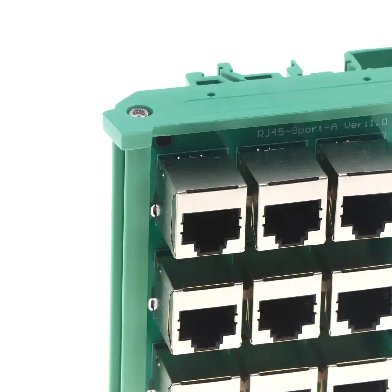 Für RJ45 8p8c Ethernet-Port-Klemmenblock-Adapter mit 9 Schraubklemmen und DIN-Schienenmontage-Design für Netzwerkverbindungen. – Detail 17