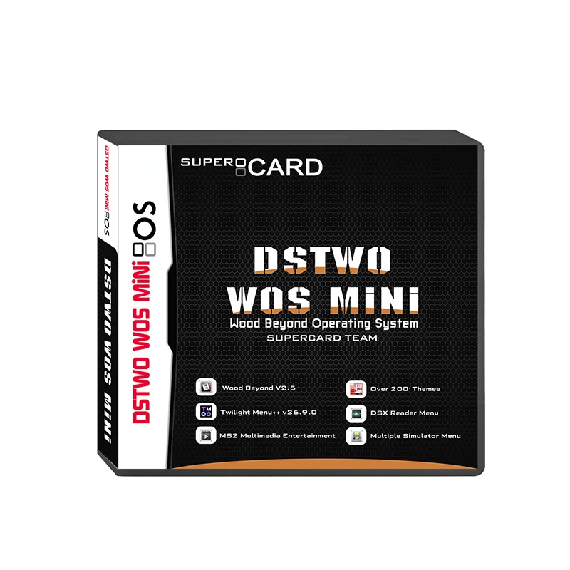 DSTWO WOS 미니 우드 너머 운영 시스템, 10000 + NDS 게임 슈퍼 카드 팀, 새로운 시스템 메뉴 컬렉션 선물 장난감 제공