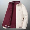 Middle-Aged Men Large Size 8xl Casual Outwear Fashion Stand Neck Coat New Spring Autumn Male Pure Cotton Reversible Jacket 1