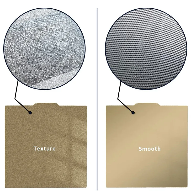 Cama Texturizada Flexível 400x400 mm da Folha de Aço de Pei da Placa da Construção da Elevação Energética para a Impressora 3d de Tronxy X5s400 - Imagem 2