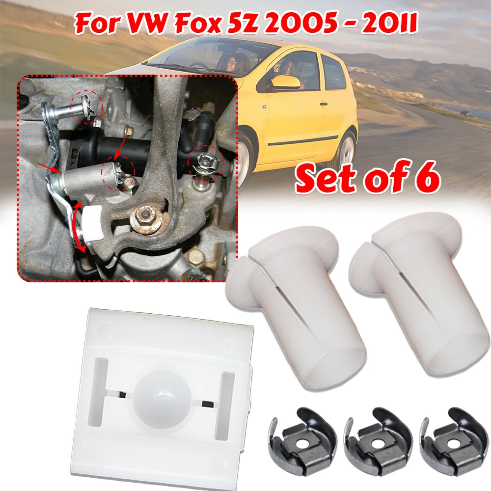 Gear Selector Wiring Lock Washer Shift Relay Lever Slide Bush Kit Shifter Linkage Sliding Shoe Bearing Socket For VW Fox 5Z 2005