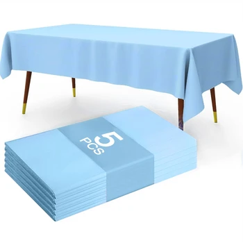 183×137cm Pastel Blue Table cloth Disposable Plastic Table Cover for Wedding Decoration Birthday Party Supplies Table Décor 1