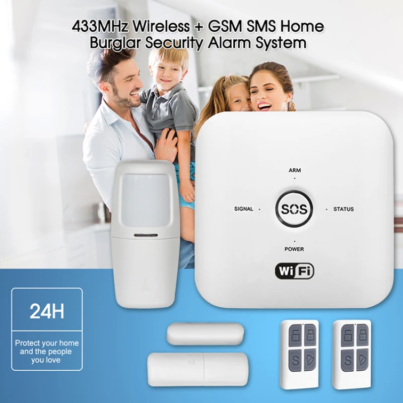 

Tuya Smart Wifi GSM Security Alarm Host Home Security System PIR Door Window Sensor Security Protection Via Alexa Google Home