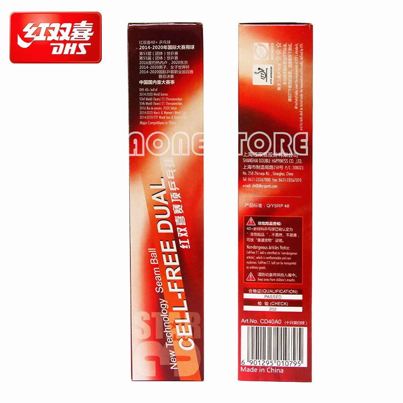 Description Picture 5 of itemDHS 3 Star D40+ Table Tennis Ball 3-STAR New Material ABS Seamed Poly Plastic Original DHS Ball 3 Star Ping Pong Balls