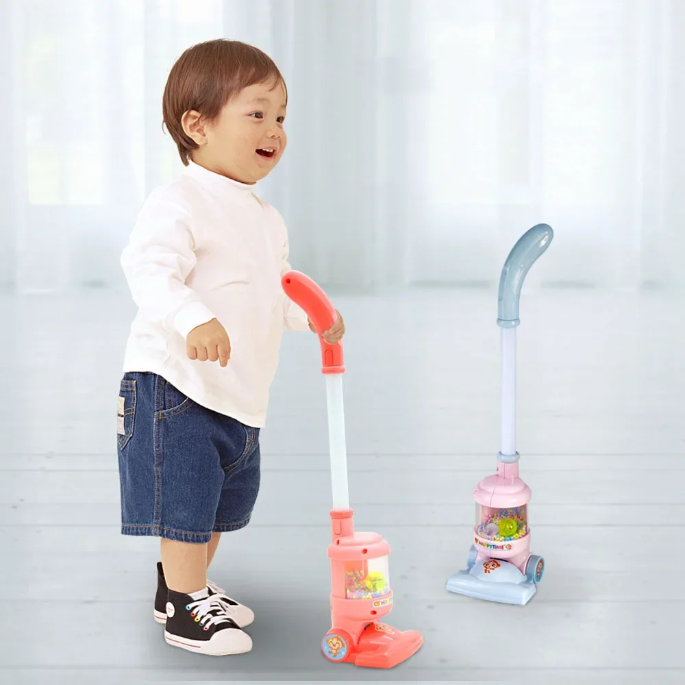 Kids Electric Vacuum Cleaner Cleaning Set Toy Light Music Simulation Housework Dust Catcher Role Pretend Play House Game Gifts 2