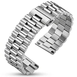 316L Stainless Steel Silver Watch Band Bracelet - 18mm (Silver)