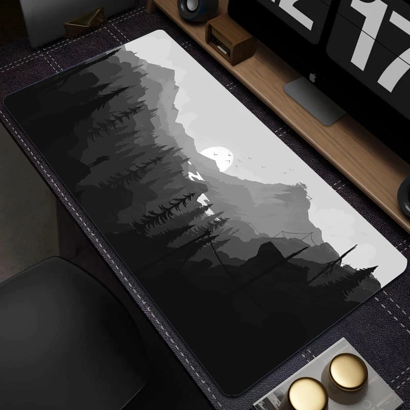 Mouse pad black landscape mountain sunset mouse pad extended pad mouse computer non-slip carpet computer mouse pad office
