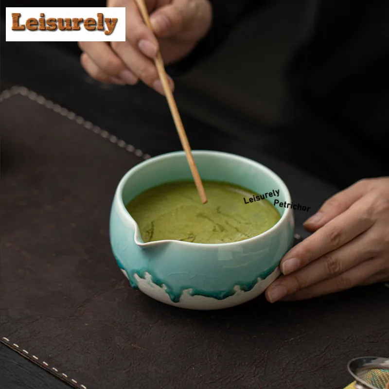 Kiln Fambe Glaze Matcha Set Eight-piece Ceramic Tea Bowl Hundred Book Stand Whisk Imitation Song Dynasty Accessories Supplies