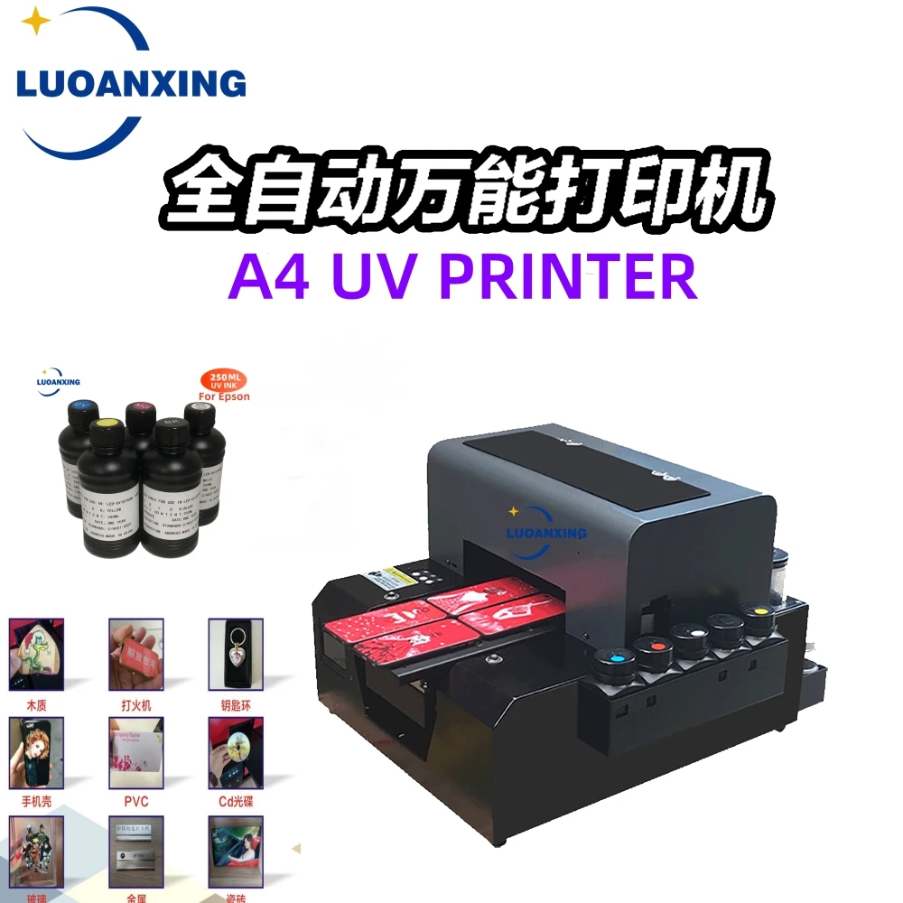 УФ-принтер proцветной, Размер А3, А4, планшетный R1390, L800, с обучающим видео