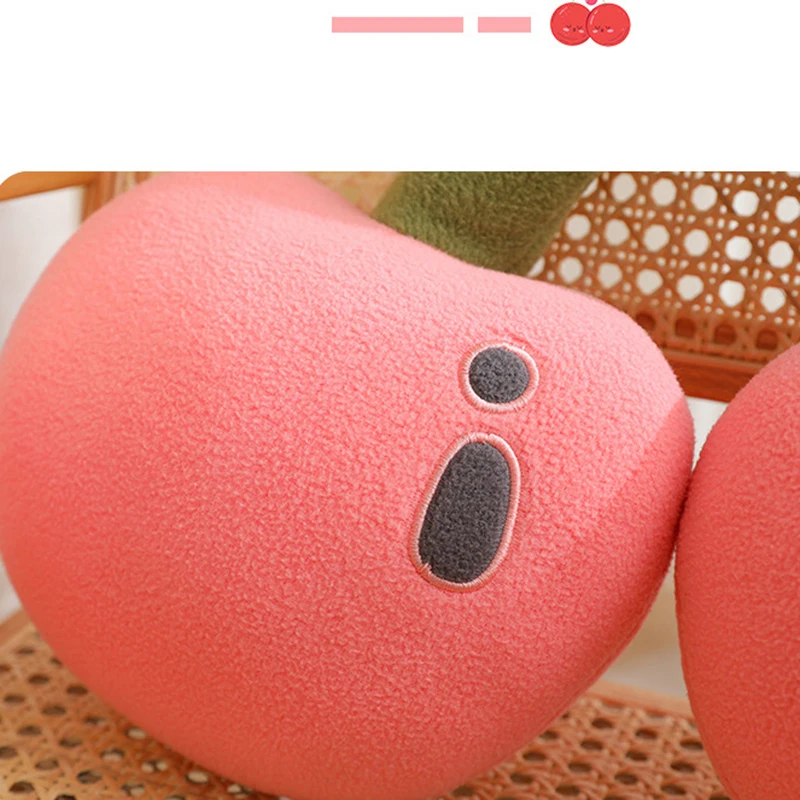 45cm Fruit Cherry Shaped Plush Pillow Soft Cute Pink Cherry Plushies Toy Hug Pillow Lovely Room Sofa Decoration 6