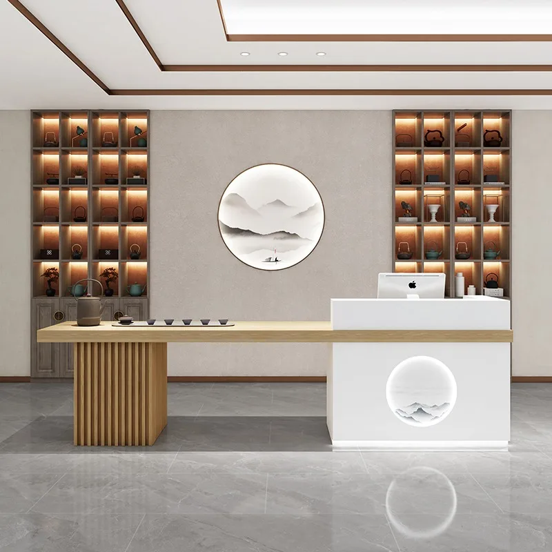 Beauty Mobile Reception Desk Conference Information Modern Luxury Commercial Front Reception Desk Salon Comptoir Furniture