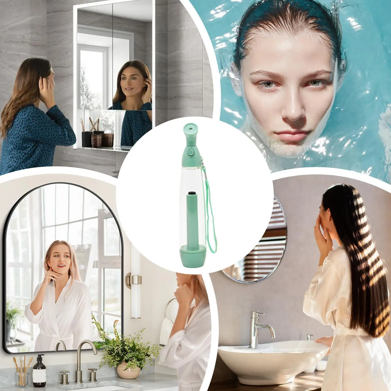 Description Picture 6 of itemSummer Cooling Spray Bottle Pump Mister Women Face Moisturizing Mist Sprayer Manual Steamer Hydrating Atomizing Nebulizer Cooler