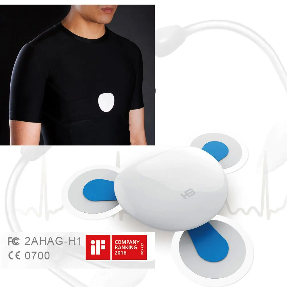 Bluetooth 24 Hours Wireless Holter Wearable ECG Monitoring Chargeable EKG Portable Heart Rate Monitor Arrhythmias Warning