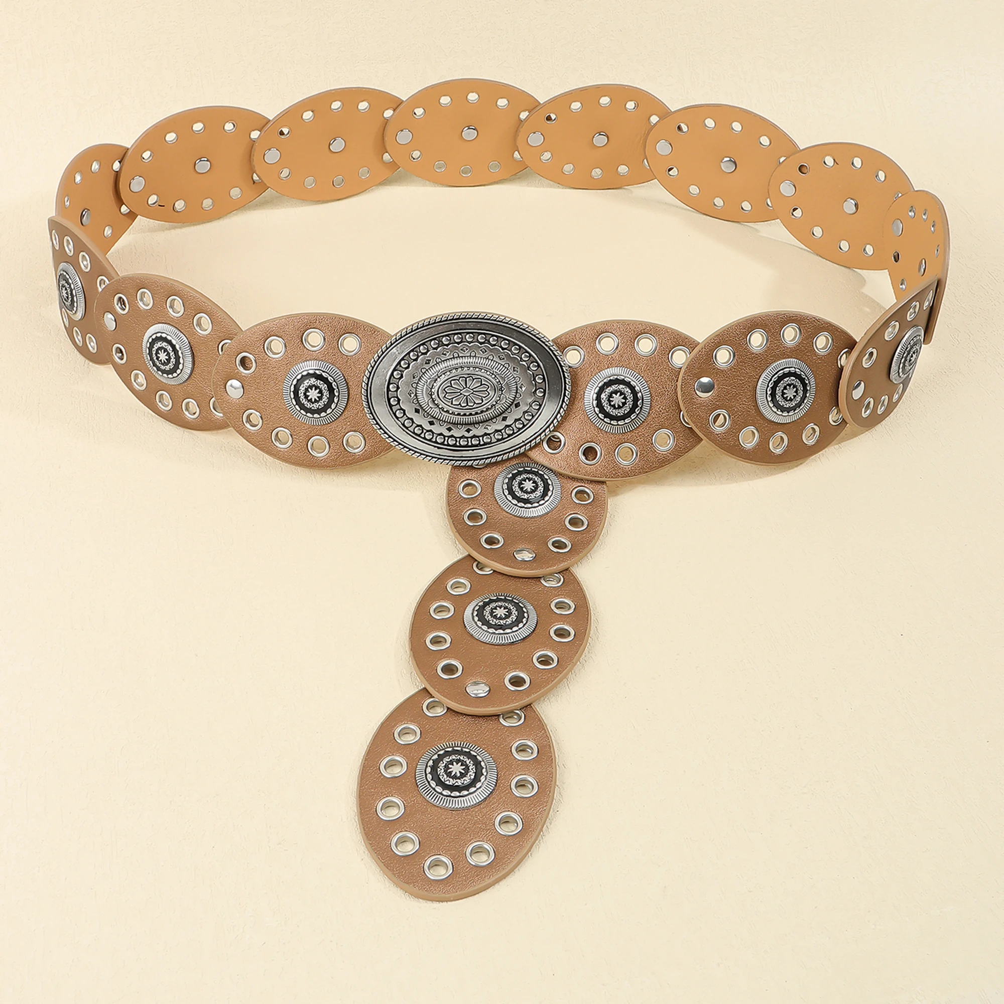 Der neue böhmische lässige kleine Disc-Mode-Gürtel mit hohem Sinn für Frauen, verziert mit Rock-Hosengürtel – Detail 30