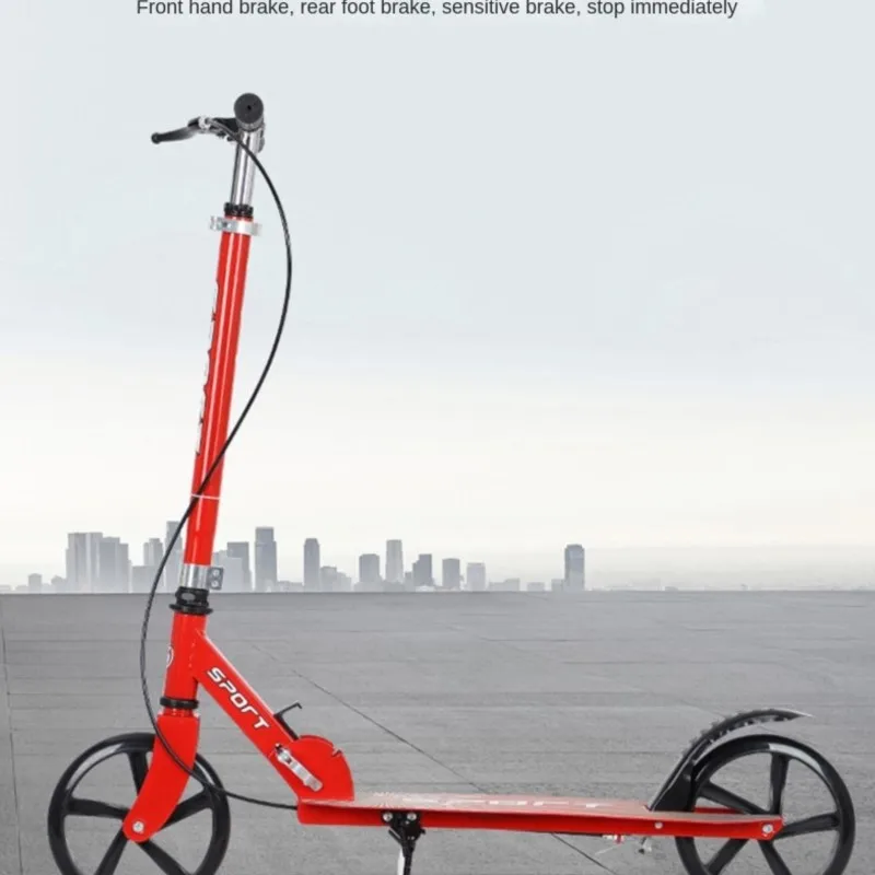 New Two Wheel Scooter Foldable For Youth And Audlt Large Wheels For Convenient And Fast Go Out Good Loadbearing Capacity