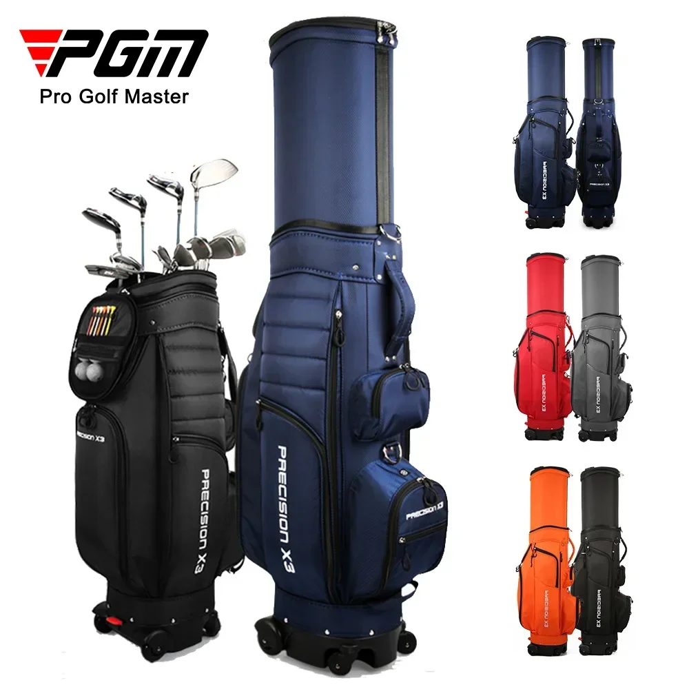 

PGM Four-wheel Golf Bag Men's and Women's Telescopic Bag Can Brake Flat Push Golf Air Bag QB062