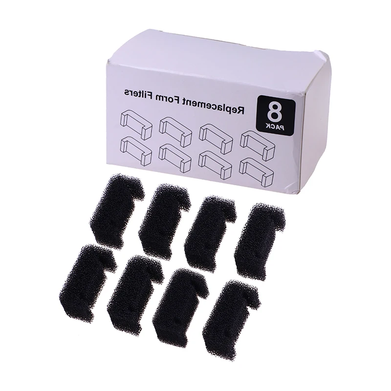 Esponja filtro para Pet Water Fountain, substituição filtro de espuma para gato e cão, Black Pet Acessórios, 8PCs