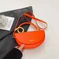 Orange saddle bag