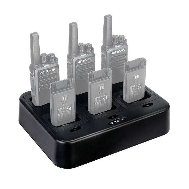  Retevis RT68 NR10 Six-Way Charger, Multi Unit Rapid Charger for  Retevis RT68 NR10 Walkie Talkie and Battery (1 Pack) : Electronics