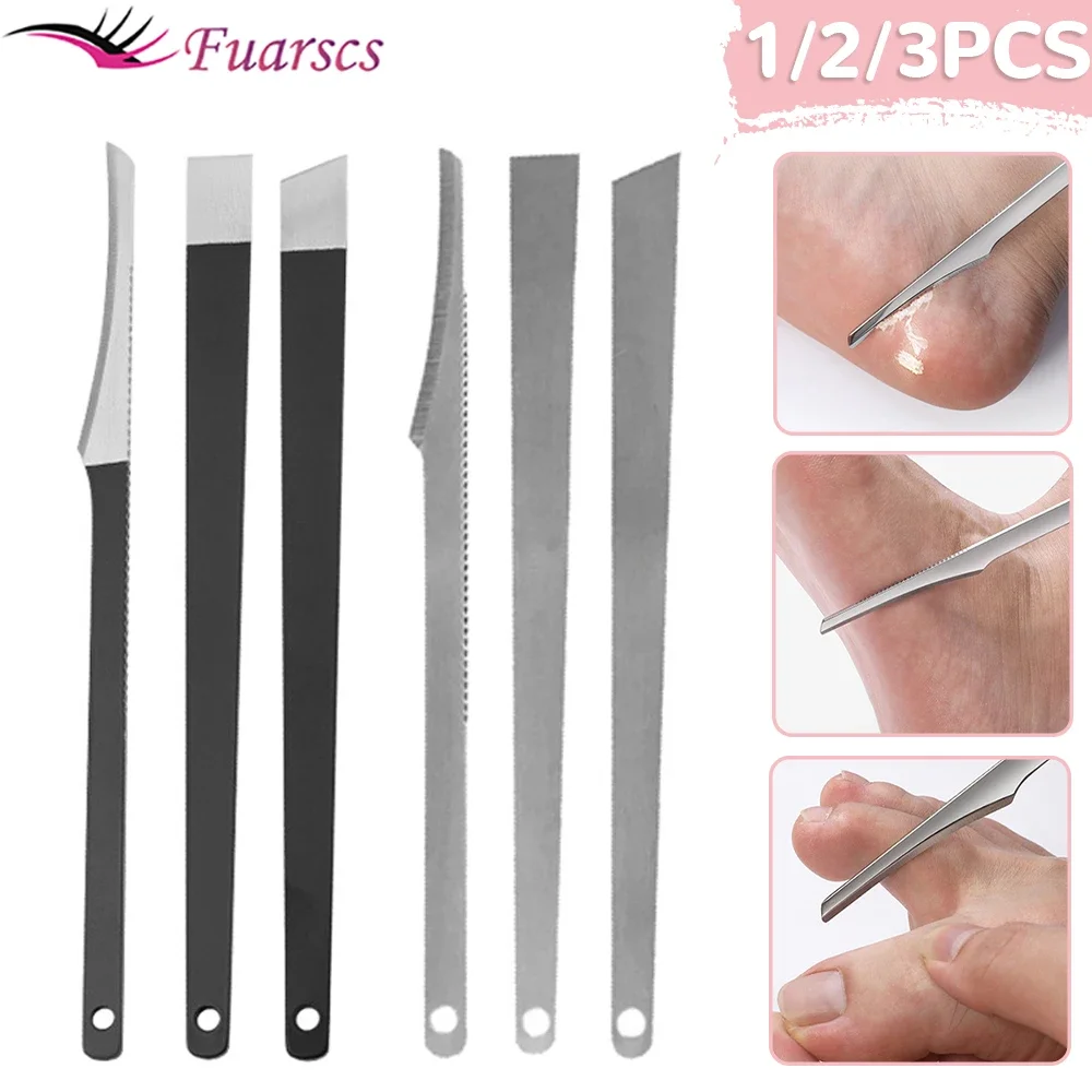1/2/3PCS Professional Foot Scraper Stainless Steel Foot Care Pedicure Scraper Foot Dead Skin Remover Exfoliating Pedicure Tools