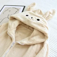 New couple autumn and winter pajamas long-sleeved trousers flannel cute cartoon thick warm men and women home service suit sleep - Image 4