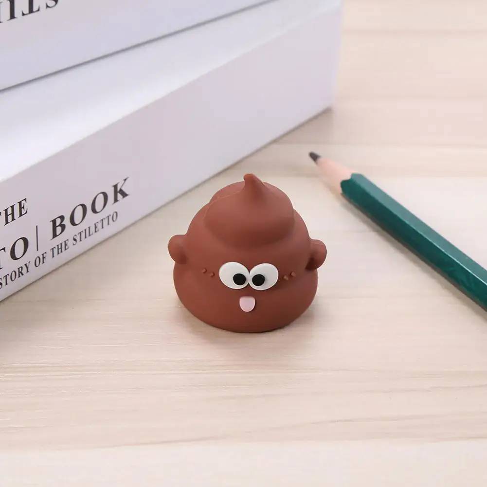 휴대용 연필깎이 귀여운 똥 모양 연필깎이 망간강 블레이드 휴대용 미니 연필깎이 어린이용 재미있는 책상용