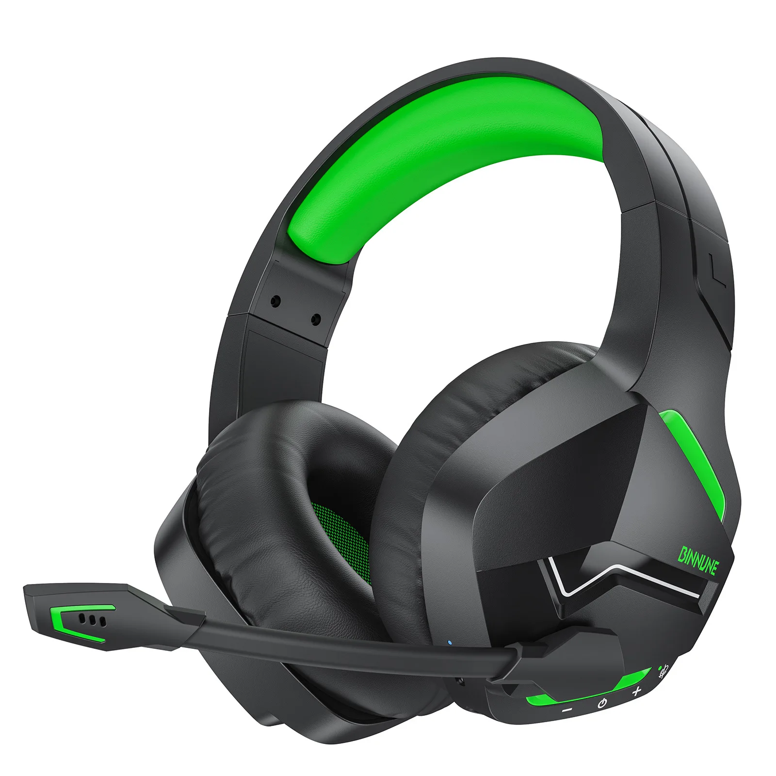 Binnune Gaming Headset With Mic Dual Wireless For Pc Ps4 Ps5 Bluetooth For Laptop Computer Headset Gaming Headphones