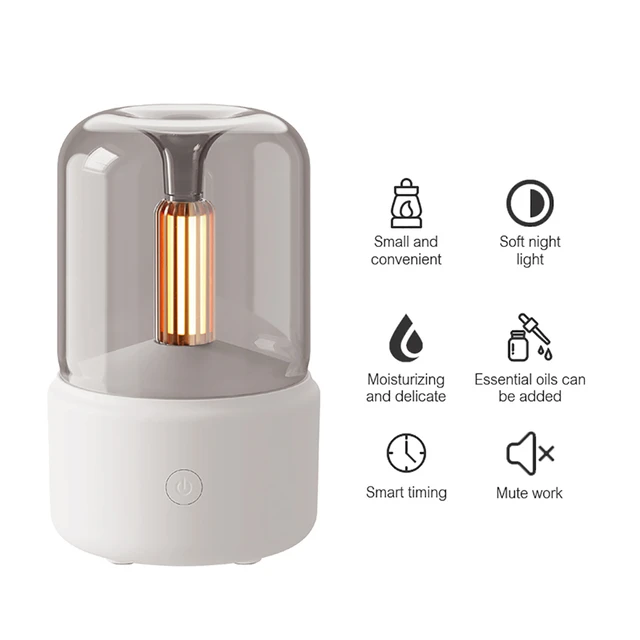 Atmosphere Light Humidifier Candlelight Aroma Diffuser Portable 120ml –  HAYI Life 哈誼生活