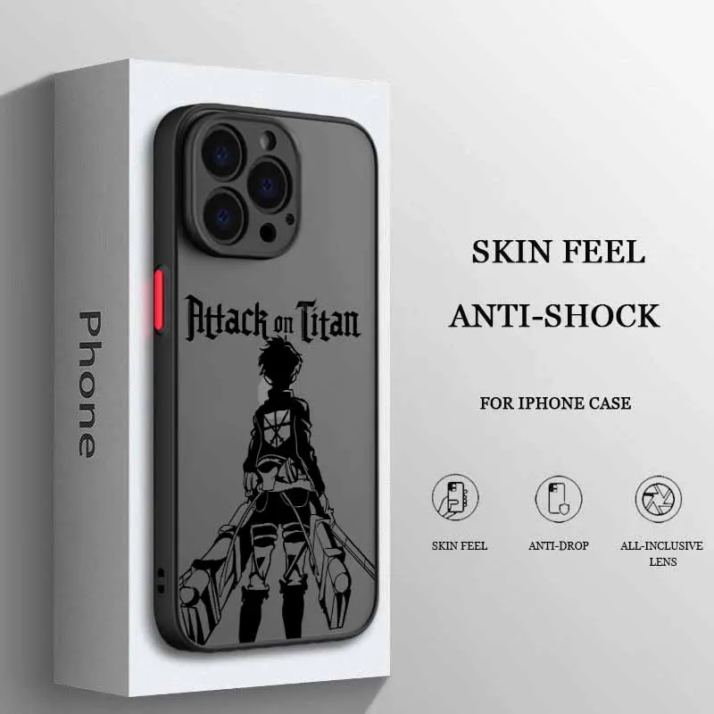 Attack On Titan Frosted Translucent Soft Phone Case