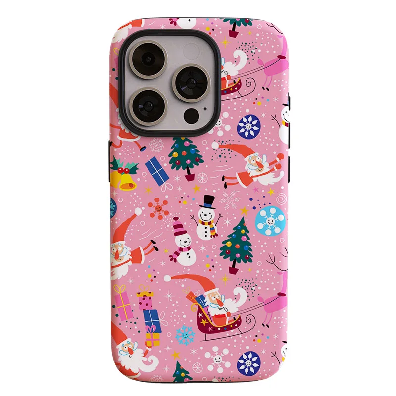 Christmas Snowflake Shockproof Phone Cover - 2-In-1 Film Shell Case