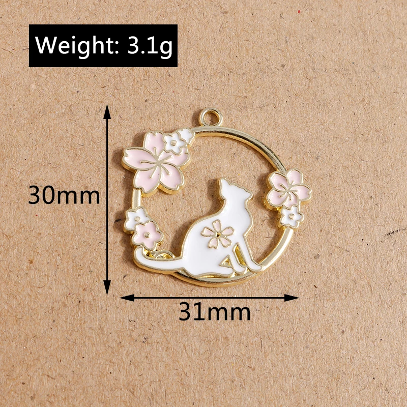 10 Stück 18x16mm Niedliche Emaille-Tier-Panda-Anhänger für Schmuckherstellung DIY Ohrringe Halsketten Zubehör – Detail 36